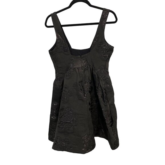 Anthropologie Maeve Jacquard Mini Dress Women 6 Black Elegant Party Cocktail NEW - Picture 5 of 14